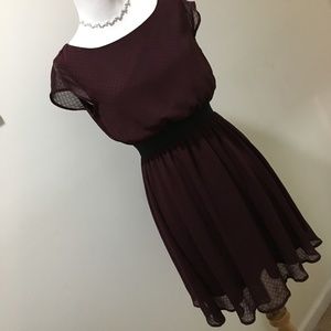 Burgundy Xhilaration Lined Dress